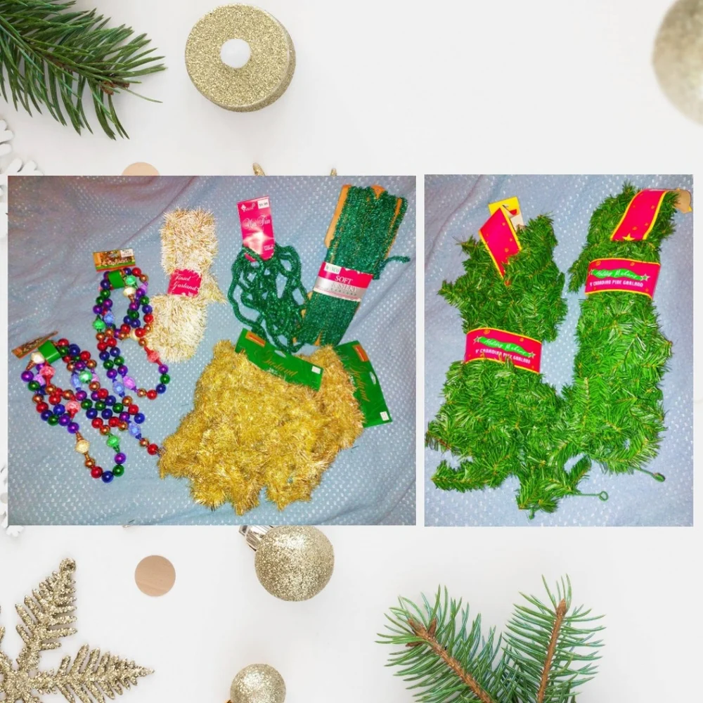 9Pc Pack Bundle of Various brands Multicolor Christmas Decor Garland